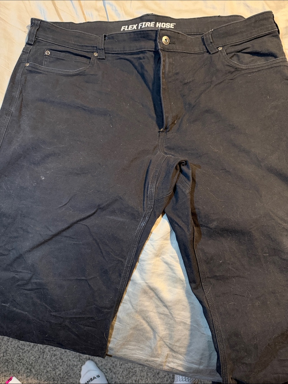 Duluth Trading Co Black Flex Fire Hose Chinos - Straight Fit